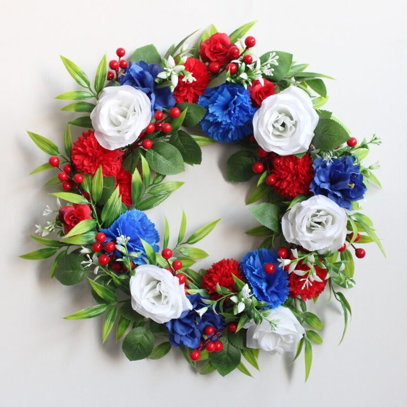Silk Peony Artificial Wreath, Floral Door Wall Hanging Ornament