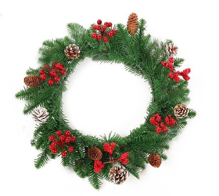 Christmas Wreath Set, Shop Window Front Door Hanging Xmas Decoration Supplies,Cabinet Christmas Wreaths